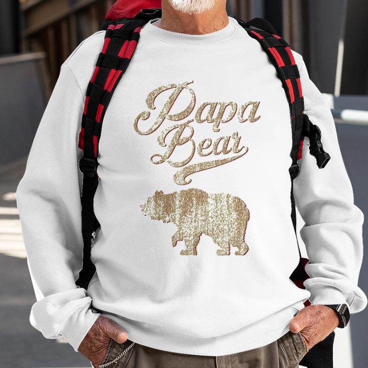 Vintage Papa Bear Dad Fathers Day Father Gift Tee Sweatshirt Gifts for Old Men