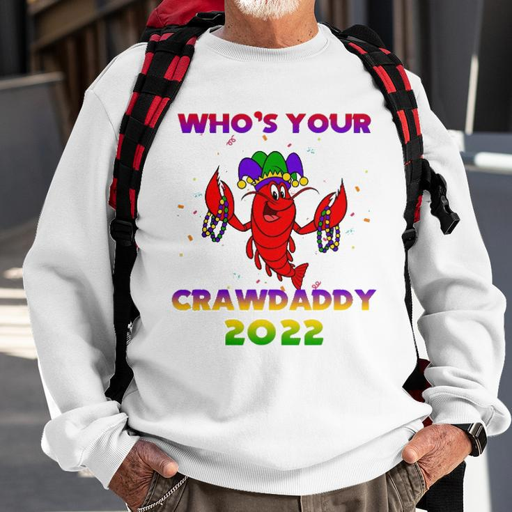 Whos Your Crawdaddy Crawfish Flag Mardi Gras Kids Men Women Sweatshirt Gifts for Old Men