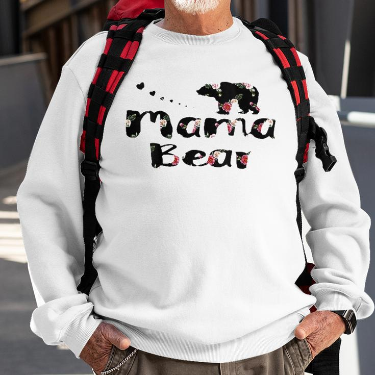Womens Mama Bear Mom Life - Floral Heart Top Gift Boho Outfit Sweatshirt Gifts for Old Men