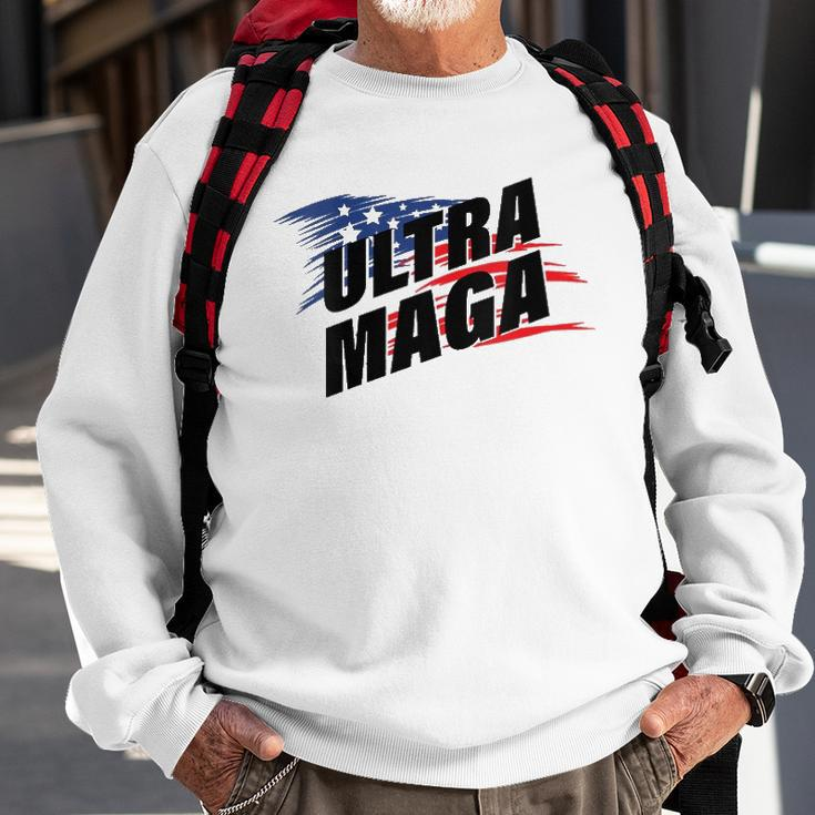 Womens Ultra Maga Pro American Pro Freedom Ultra-Maga Ultra Mega Pro Trump Sweatshirt Gifts for Old Men