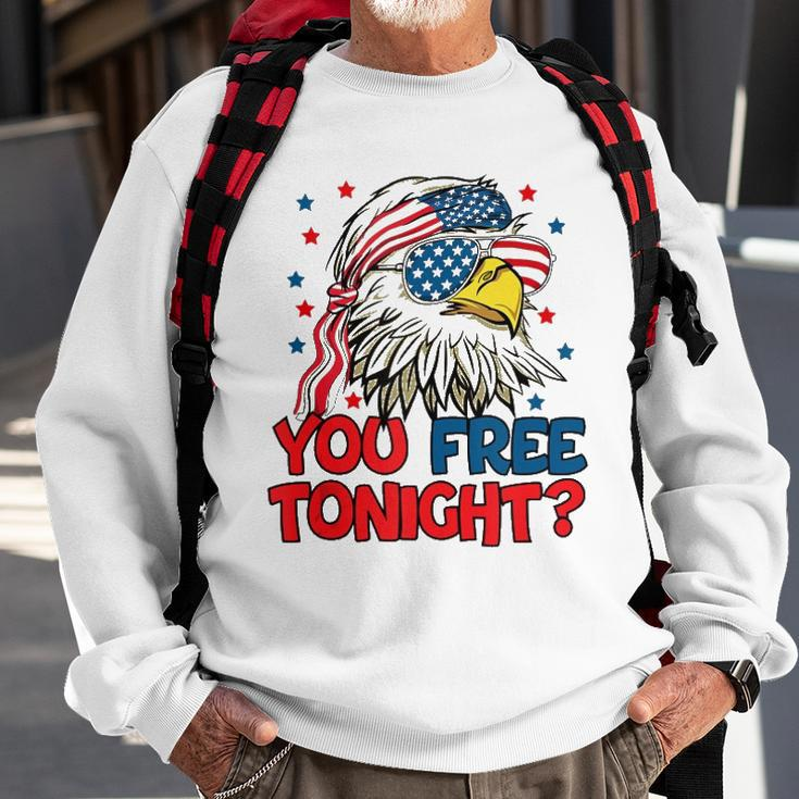 You Free Tonight Bald Eagle Mullet American Flag 4Th Of July V2 Sweatshirt Gifts for Old Men