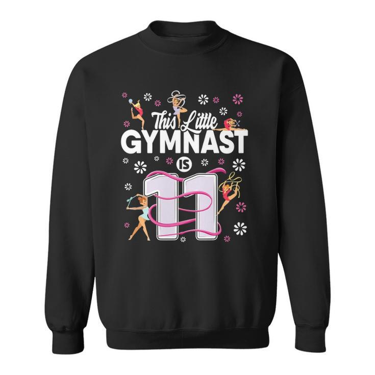 11 Years Old Gymnast 11Th Birthday Girl Tumbling Gymnastics Sweatshirt