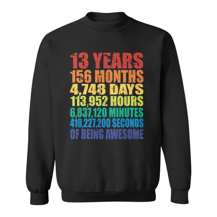 13Th Birthday For Boys & Girls 13 Years Of Being Awesome Sweatshirt