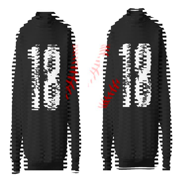 18 Baseball Mom Baseball Player Number 18 Sport Lover Sweatshirt