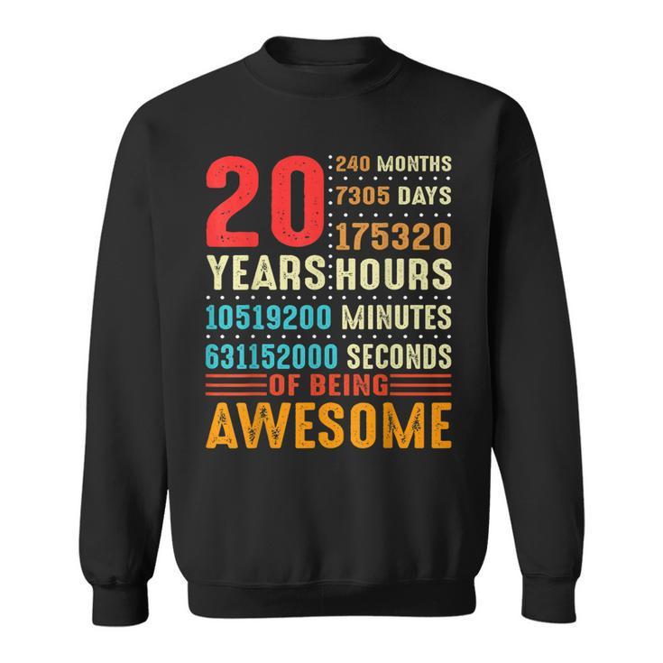 20 Years Old 20Th Birthday Vintage 240 Months For Boy Girl  Sweatshirt