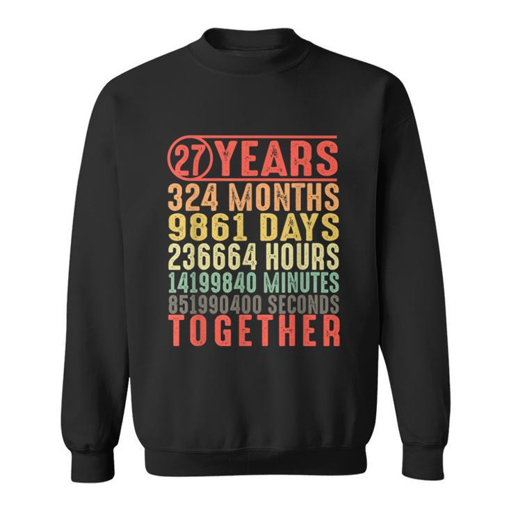 27 Year Wedding Anniversary Gifts For Her Him Couple  V2 Sweatshirt