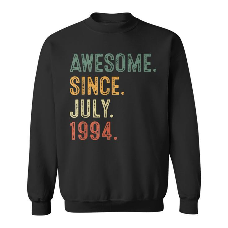 28 Yr Old 28Th Birthday Decorations Awesome Since July 1994  Sweatshirt