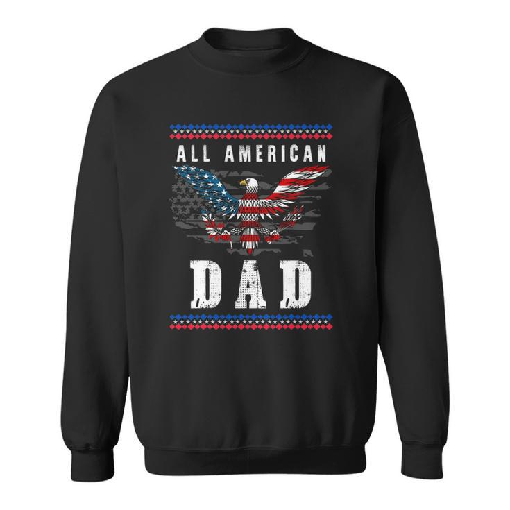 4Th Of July American Flag Dad Sweatshirt