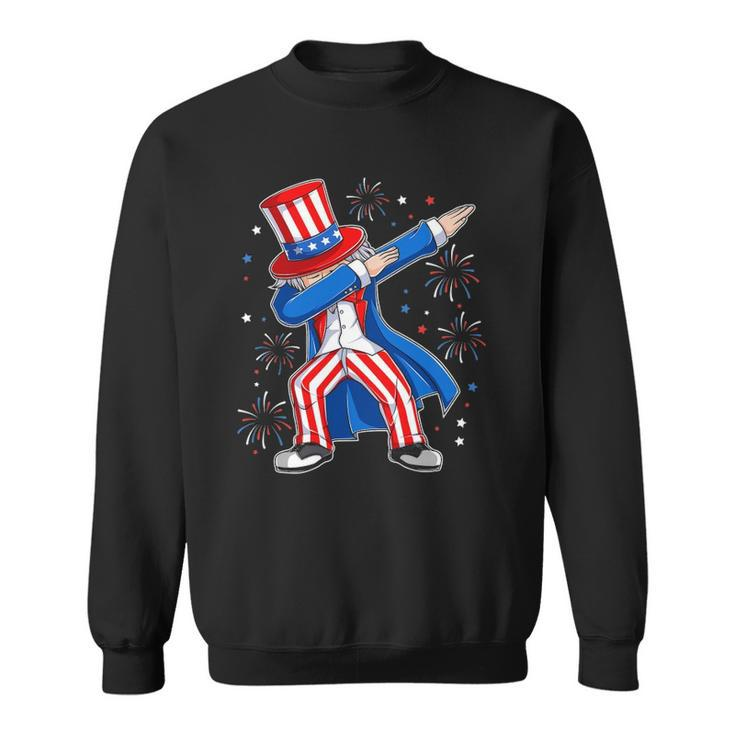 4Th Of July Dabbing Uncle Sam Costume Patriotic Gift Sweatshirt