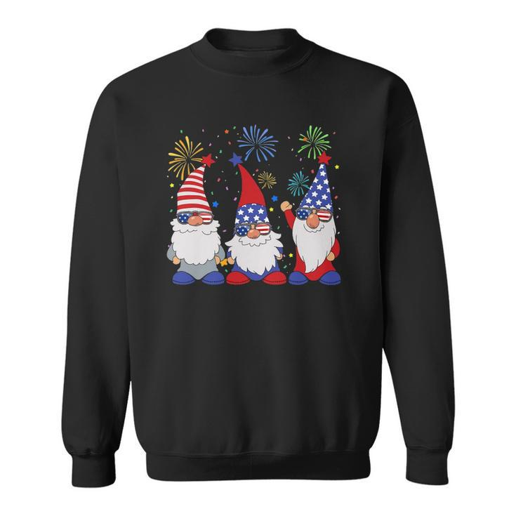 4Th Of July Funny Patriotic Gnomes Sunglasses American Usa Sweatshirt