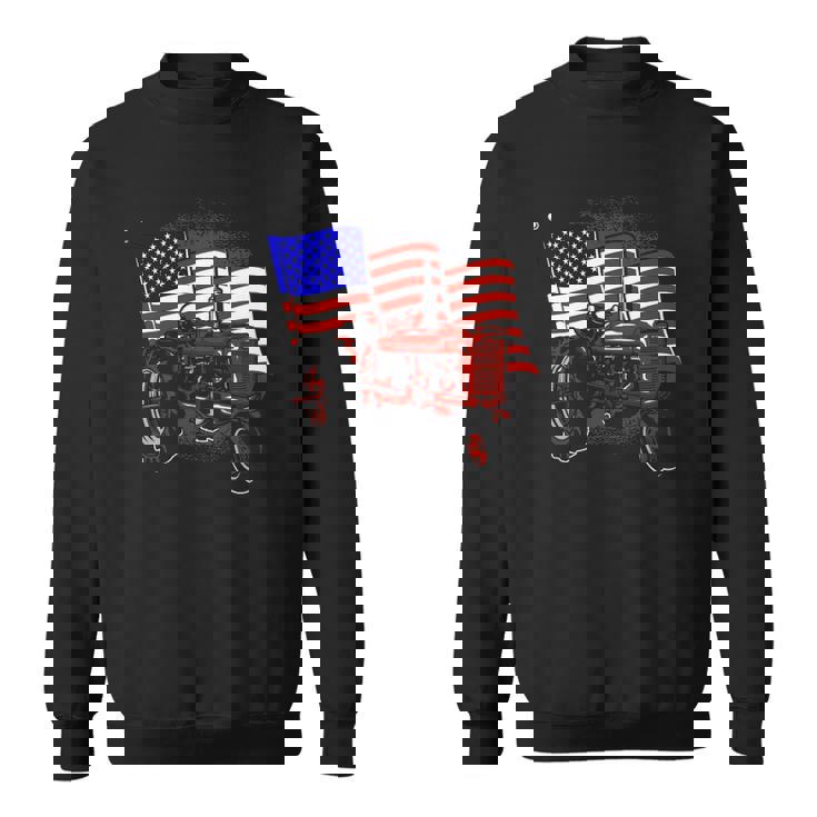 4Th Of July Gift Patriotic Farmer Us Flag Tractor Farmer Sweatshirt