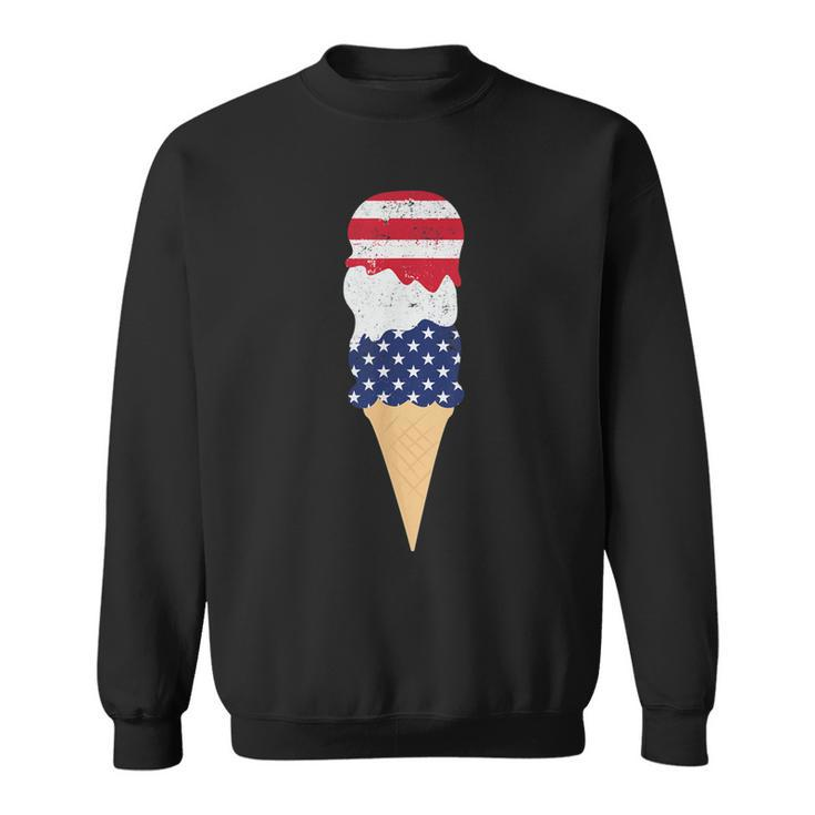 4Th Of July Patriotic Ice Cream  For Independence Day Sweatshirt