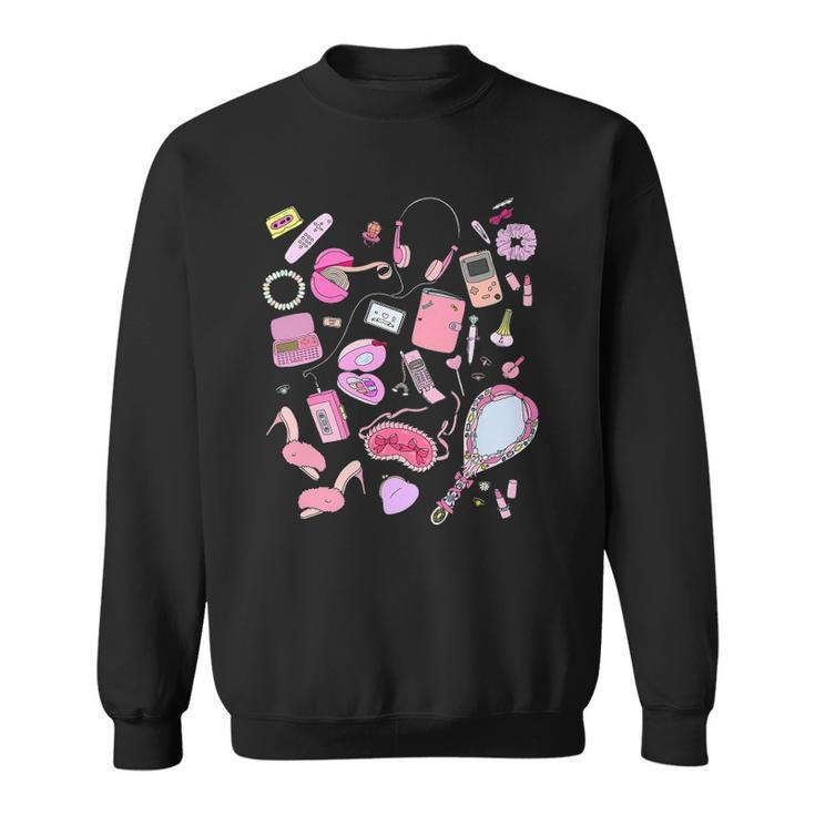 90S Styles Pink Nostalgia Graphic Sweatshirt
