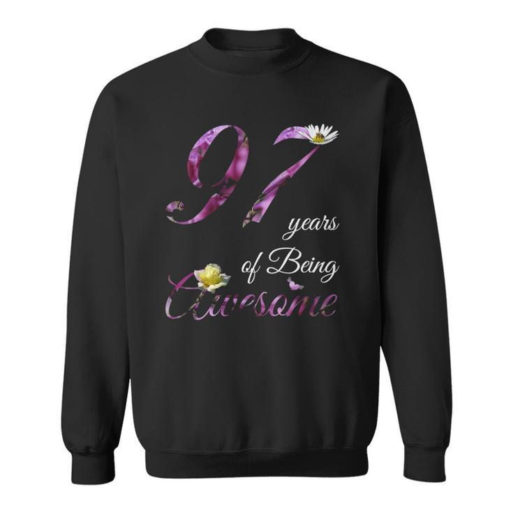 97 Years Old  Awesome Floral 1925 97Th Birthday Gift Sweatshirt