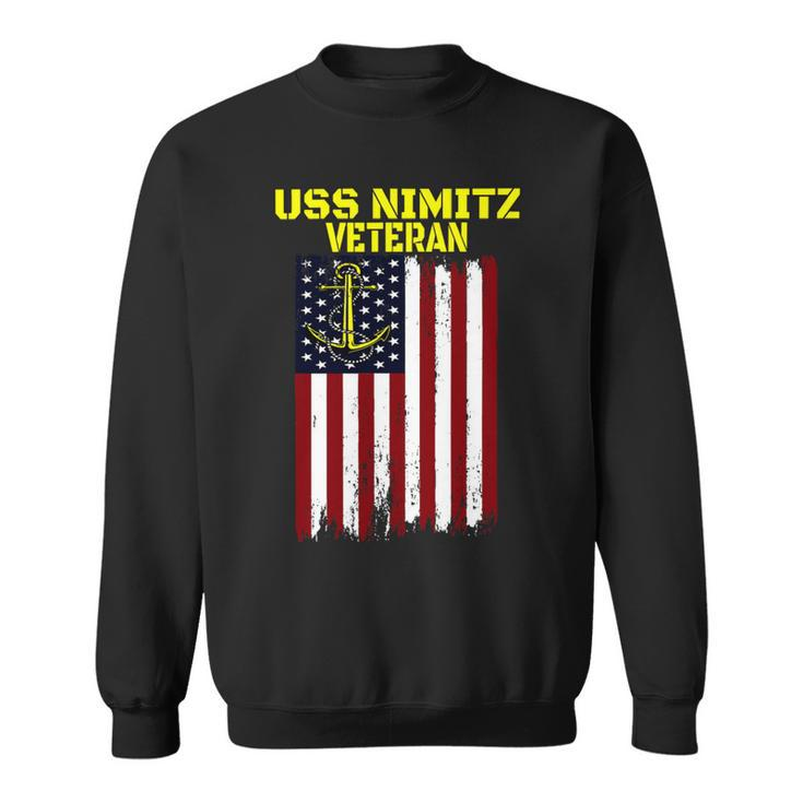 Aircraft Carrier Uss Nimitz Cvn-68 Veterans Day Father Day T-Shirt Sweatshirt