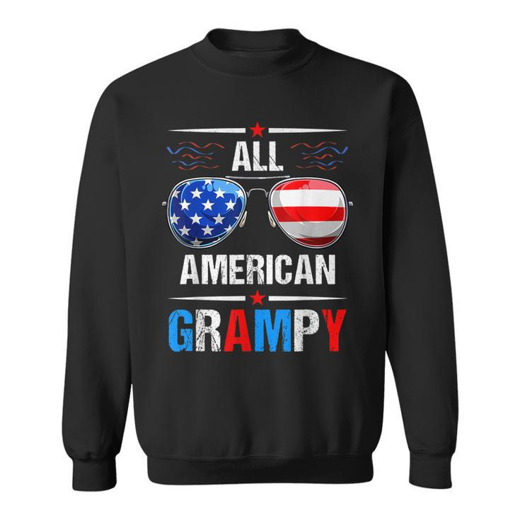 All American Flag Grampy July 4Th Sunglasses Usa Patriotic  Sweatshirt