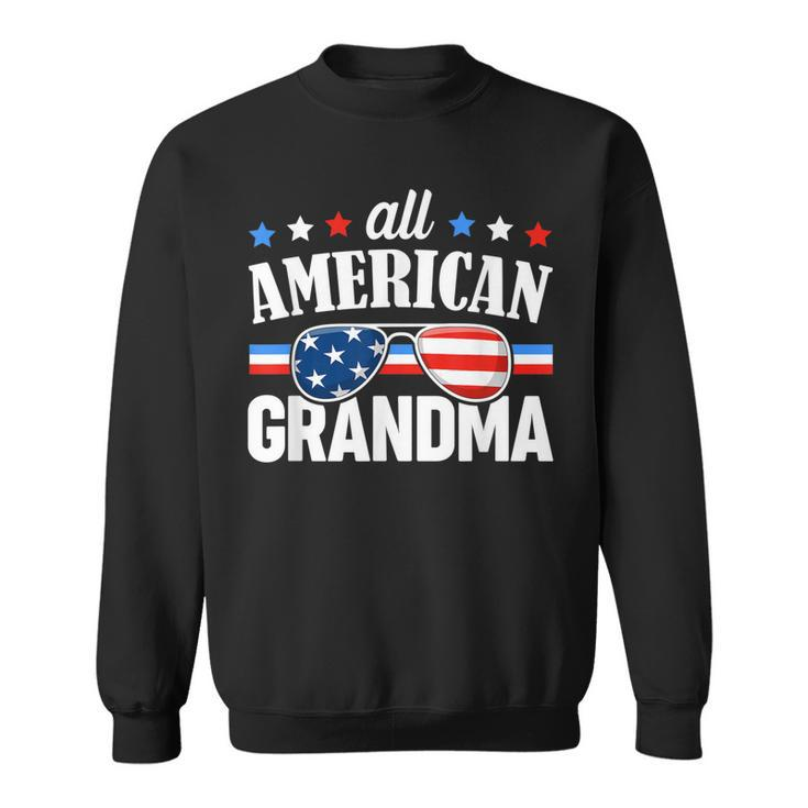 All American Grandma 4Th Of July Usa Family Matching Outfit  Sweatshirt