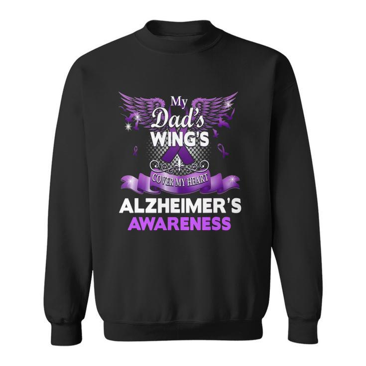 Alzheimers Awareness Gift Products Dads Wings Memorial Sweatshirt