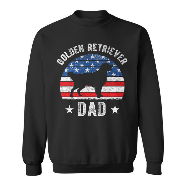 American Flag Golden Retriever Dad 4Th Of July Fathers Day Sweatshirt