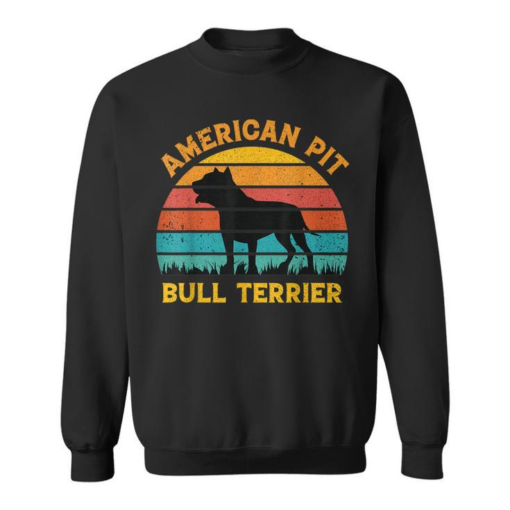 American Pit Bull Terrier Dog Lovers Sunset For Dad Mom Dad Sweatshirt