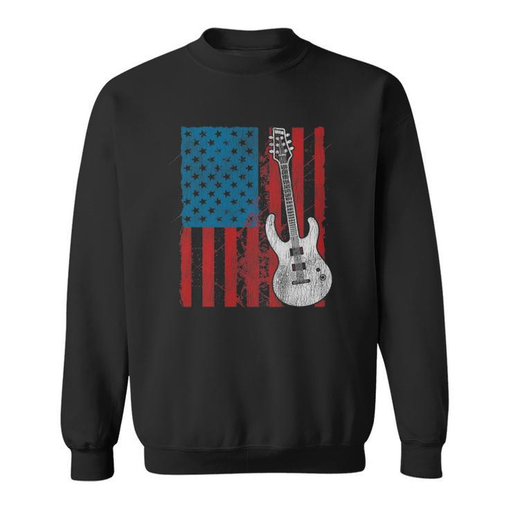 American Pride Guitar Player Gift Guitar Sweatshirt