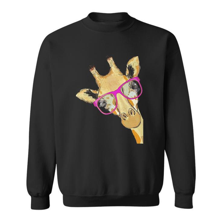 Animal Tees Hipster Giraffe Lovers Sweatshirt