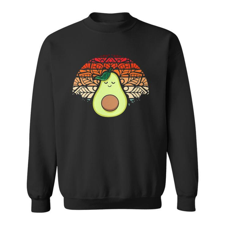 Avocado Yoga Pose Meditation Vegan Gift Meditation Sweatshirt