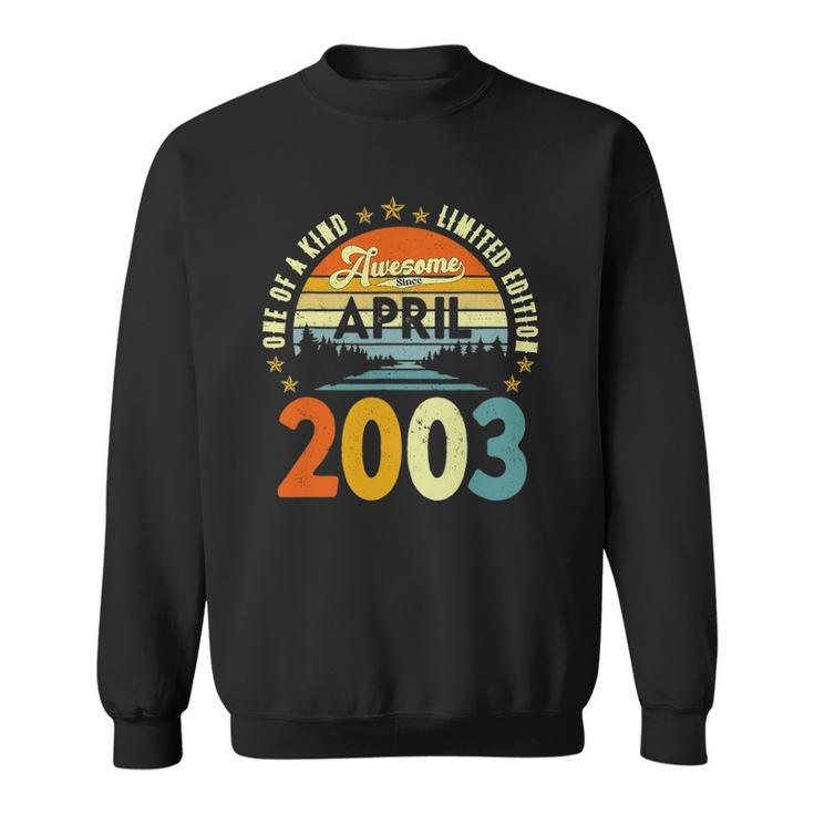 Awesome Since April 2003 Vintage 19Th Birthday Sweatshirt
