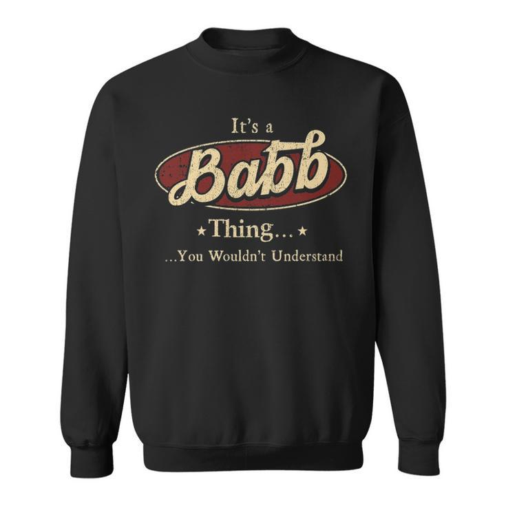Babb Shirt Personalized Name GiftsShirt Name Print T Shirts Shirts With Names Babb Sweatshirt