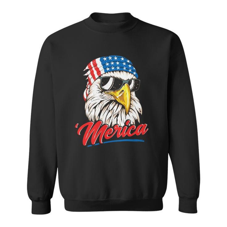 Bald Eagle Merica 80S Mullet Eagle America Usa 4Th Of July Essential Sweatshirt