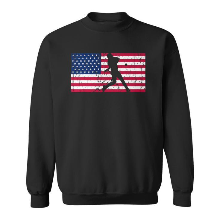 Baseball 4Th Of July American Flag Usa America Patriotic Sweatshirt