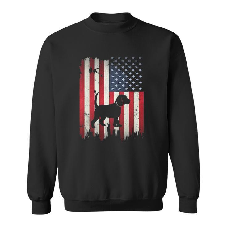 Beagle Dog Usa American Flag 4Th Of July Patriotic Gift Sweatshirt