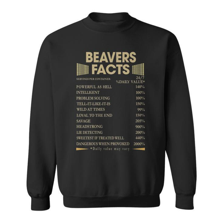 Beavers Name Gift   Beavers Facts Sweatshirt