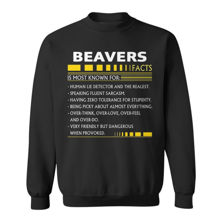 Beavers Name Gift Beavers Facts V2 Sweatshirt