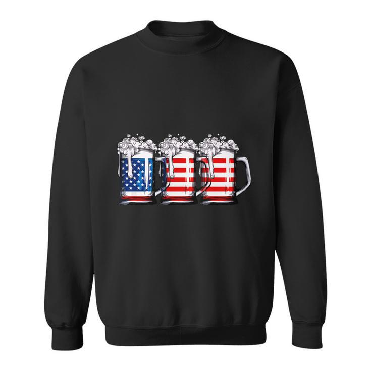 Beer American Flag 4Th Of July Independence Day  Sweatshirt