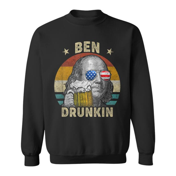 Ben Drankin Drunking Funny 4Th Of July Beer Men Woman  V2 Sweatshirt