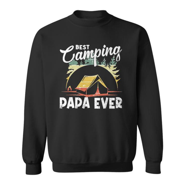 Best Camping Papa Ever Vintage Camper Sweatshirt