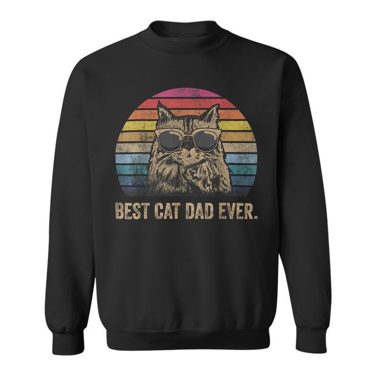 Best Cat Dad Ever Papa Birthday Fathers Day Sweatshirt