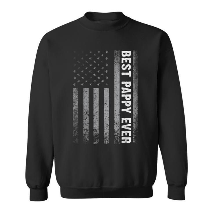 Best Pappy Ever Vintage American Flag Fathers Day Christmas  Sweatshirt