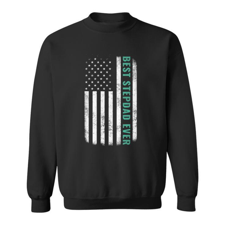 Best Stepdad Ever Vintage American Flag Tee Fathers Day Gift Sweatshirt