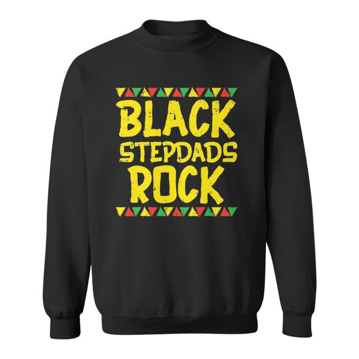 Black Stepdad Rock Kente African American Pride History Gift Sweatshirt