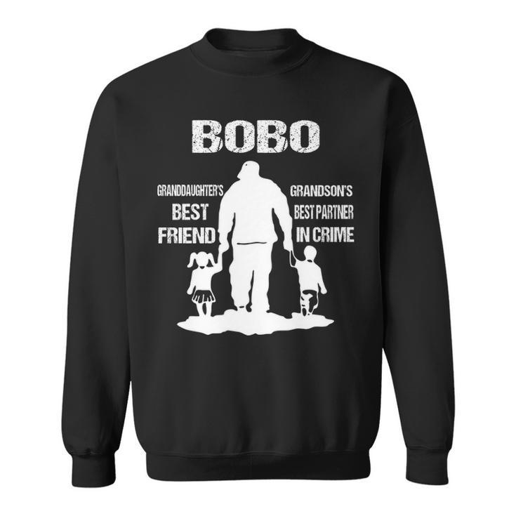 Bobo Grandpa Gift   Bobo Best Friend Best Partner In Crime Sweatshirt