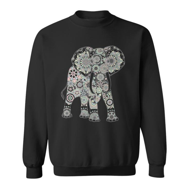 Boho Patterned Elephant Sweatshirt
