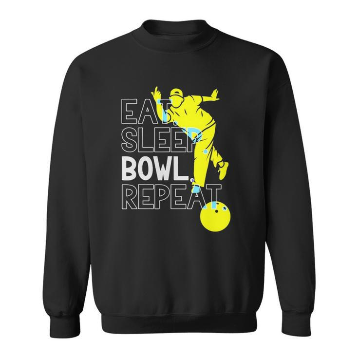 Bowling Eat Sleep Bowl Repeat Sweatshirt