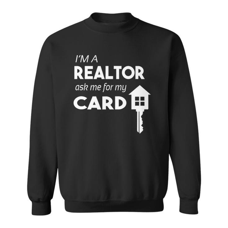 Business Card Realtor Real Estate S For Women Sweatshirt