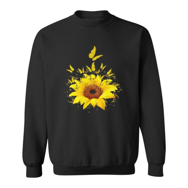 Butterflies Sunflower Smoke Sweatshirt