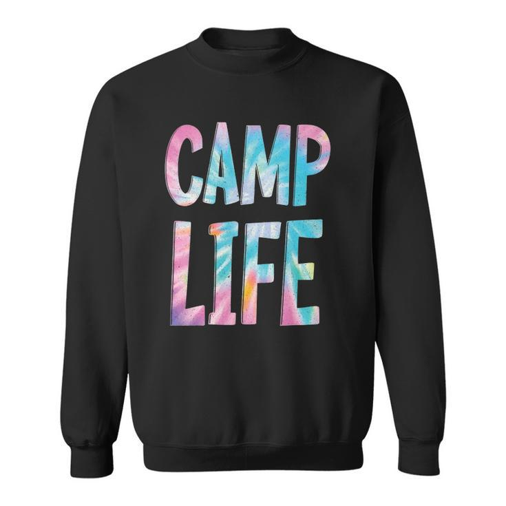 Camp Life Tie-Die Summer Top For Girls Summer Camp Tee Sweatshirt