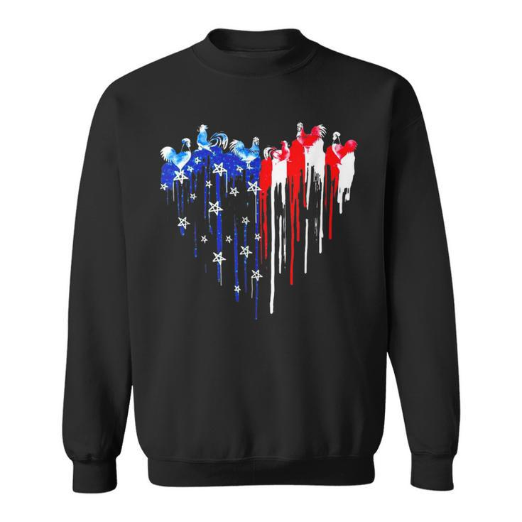 Chicken Chicken Chicken American Flag 4Th Of July Men Women Merica Usa V2 Sweatshirt
