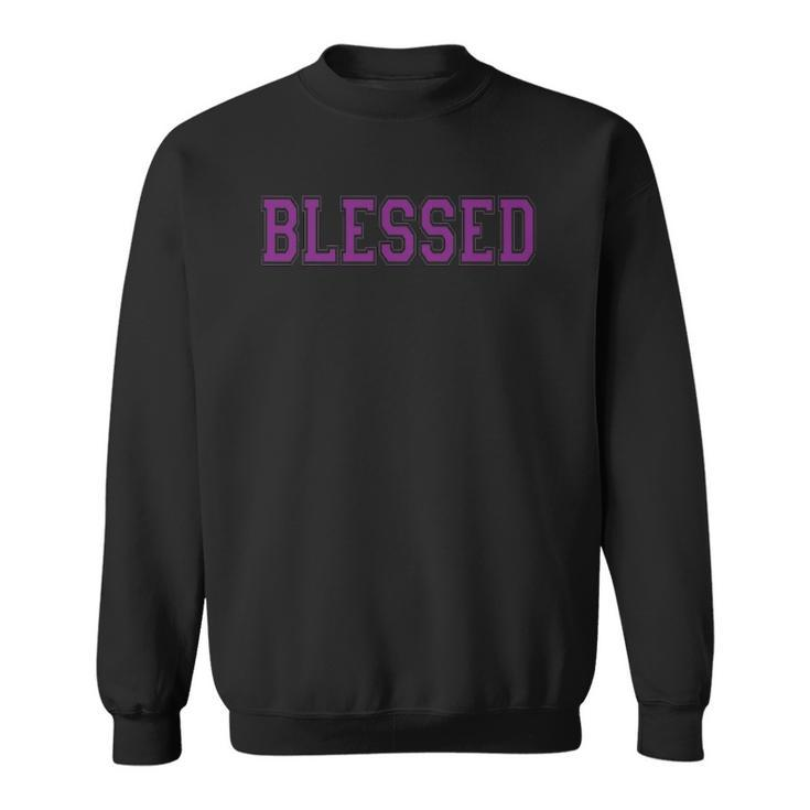 Christian S Blessed Purple Prayer Sweatshirt