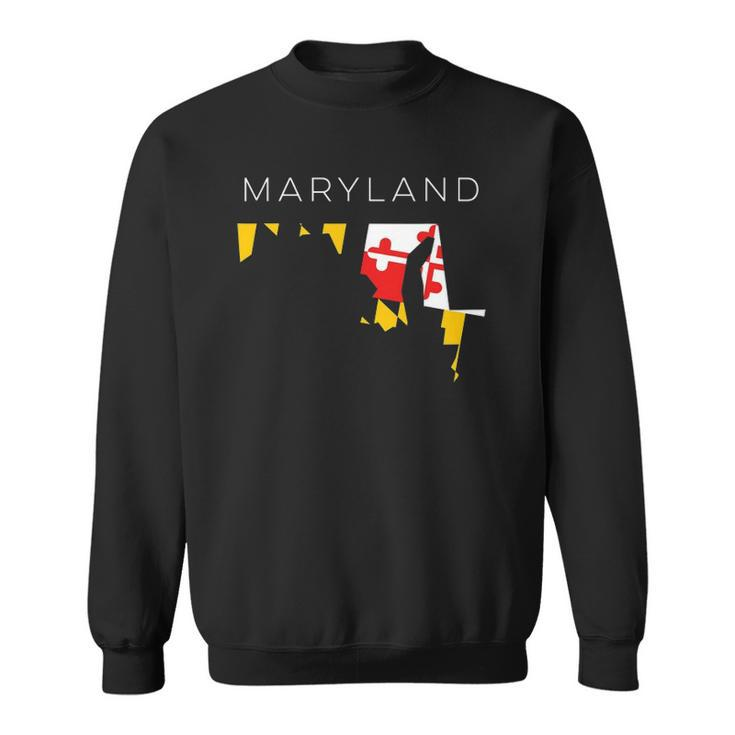 Classy Maryland State Flag Printed Graphic Tee Sweatshirt